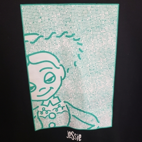 Neff x Disney Jessie Black Crewneck Sweatshirt Womens Size XS Black Graphic - Picture 7 of 7